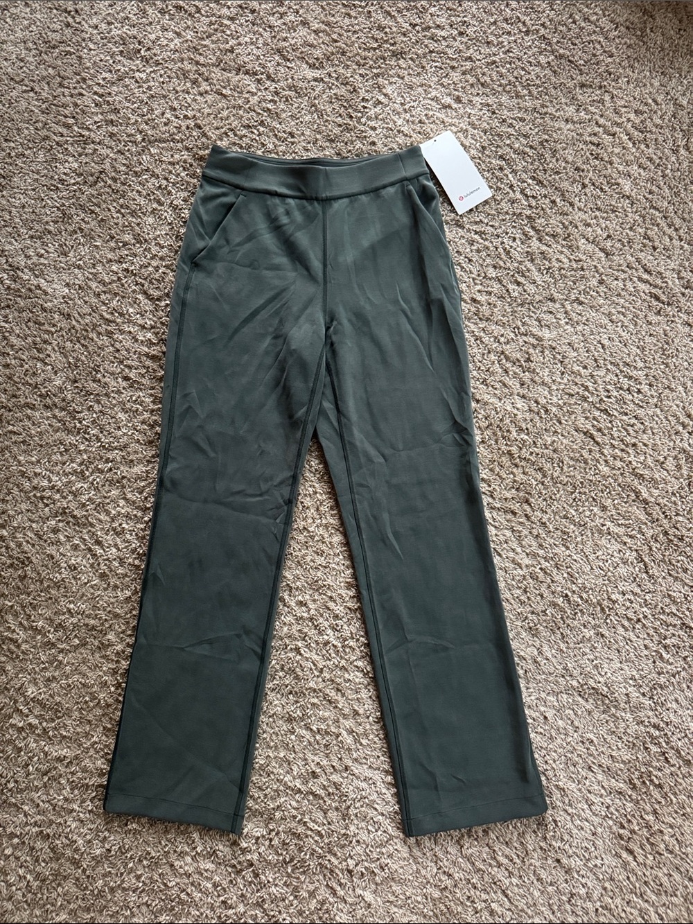lululemon athletica Straight Leg Pants in Dark Green